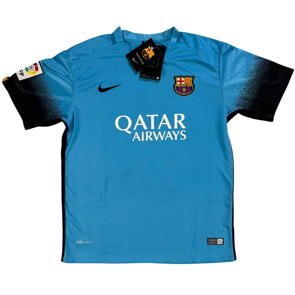 Nike Dri-FIT FC Barcelona Messi Number 10 Youth 28 Away Jersey 2015 2016 NWT
